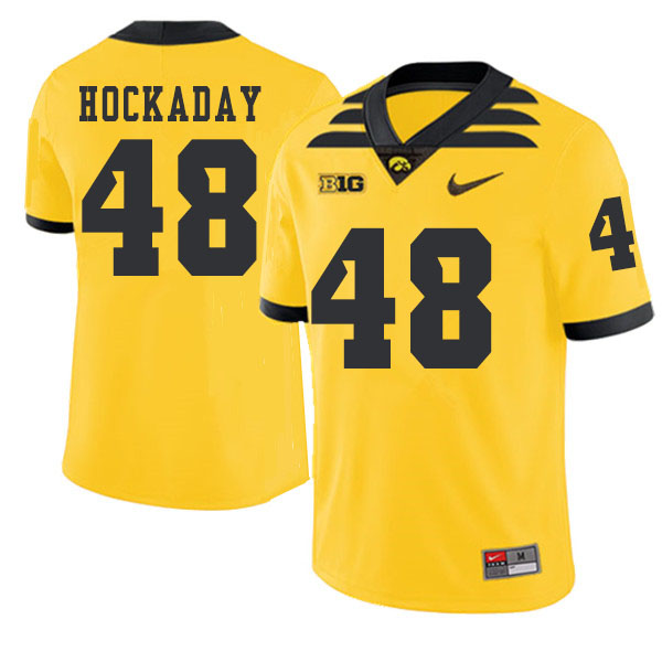 2019 Men #48 Jack Hockaday Iowa Hawkeyes College Football Alternate Jerseys Sale-Gold - Click Image to Close